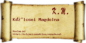 Kölcsei Magdolna névjegykártya